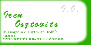 iren osztovits business card